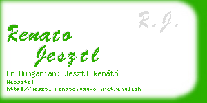 renato jesztl business card
