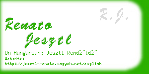 renato jesztl business card